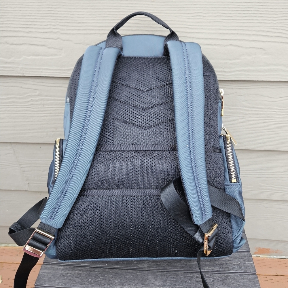 Michael Kors Prescott Large Backpack Navy Blue Pack Designer Bag Organizer Purse - Picture 4 of 16